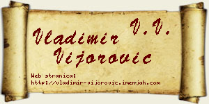 Vladimir Vijorović vizit kartica